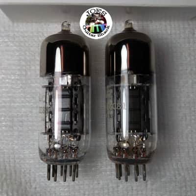 1960's National 12AT7 6201 ECC81 Triple Mica Long Black Ribbed Plate "Super Strong Match Pair Tubes" 7000+ of 5500 = 120% The Best Sounding 12AT7 & Extremely Rare For Guitar Bass & Hi Fi Amps! #60 image 3
