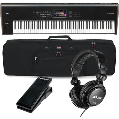 Korg Nautilus 88 Synthesizer Workstation, Gator GKB88, Sustain Pedal, Nektar NX-P, Tascam TH02 Bundle