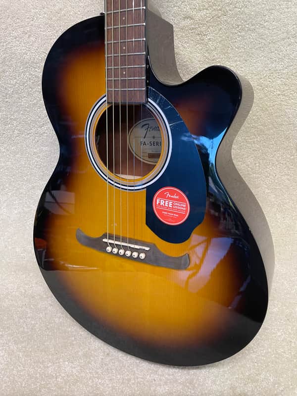 Fender FA-135CE Concert V2 Acoustic Guitar, Walnut FB, Sunburst NEW CONDITION! image 1