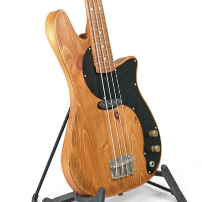 Offbeat Guitars "Roxie" 30" Short Scale Bass in Butterscotch Candy on Distressed Pine, Roasted Maple Neck, Fralin Split '51 P-Bass Pickup, Gotoh Hardware image 2