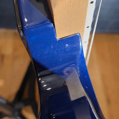 Jackson JS Series JS32Q DKA Dinky Archtop Amaranth Fretboard Transparent Blue image 10