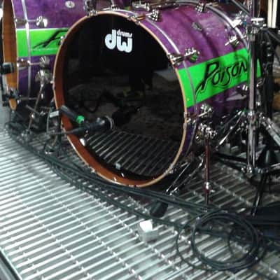 Rikki Rocket's Poison, 2018 Nothing But a Good Time Tour DW Cherry Mahogany 8-Piece Drum Set, Custom Poison Graphic, Autographed!! image 25