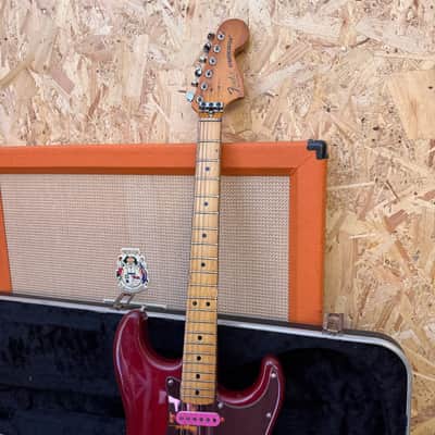 Vintage 1981 Fender Stratocaster USA Translucent Red Kahler Guitar OHSC 1970s image 9
