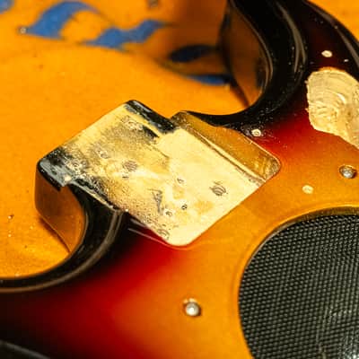 Mini Mosrite of Century Guitar with Built-In Amplifier – Sunburst w/ Gigbag image 12