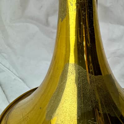 King 606 Student Model Tenor Trombone - Clear-Lacquered Brass image 11