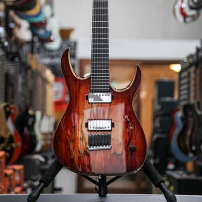 Mayones Duvell 7 Elite 2019 Spalted Maple Amber image 2