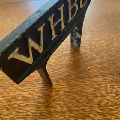 Microphone Flag for RCA 44 Microphones (1940s or 50s) - Black, WHBU (Muncie, Indiana) image 4