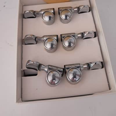 Grover Star logo 205C Mini Rotomatic 3+3 Tuning Machines 1970s - Chrome image 4