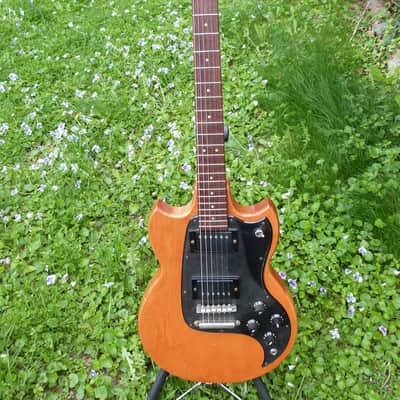 Yamaha Electric guitar two humbuckers tuning fork logo natural image 1