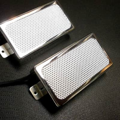 Q pickups Open chrome cover SILVER FOIL humbucker SET PAF Custom Shop Fits Gibson Epi Greco Ibanez image 7