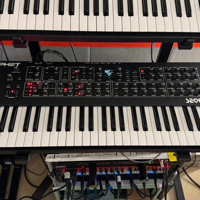 Sequential Prophet Rev2 61-Key 8-Voice Polyphonic Synthesizer 2018 - Present - Black with Wood Sides image 1