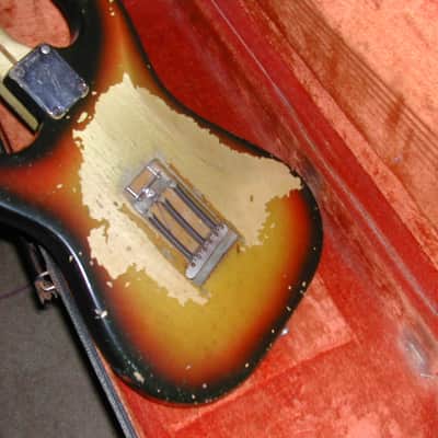 Fender Stratocaster 1971 Sunburst Rare 4 bolt maple board image 8