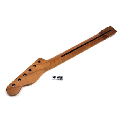 Brio Floyd Rose Nut Locking Nut T-Style Guitar Neck Roasted Maple 12" Radius 10 mm Holes 22 Frets Satin Finish image 7