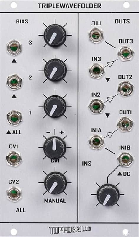 Toppobrillo Triple Wavefolder Eurorack Module w/ Tiptop Stackcable #58429 image 1