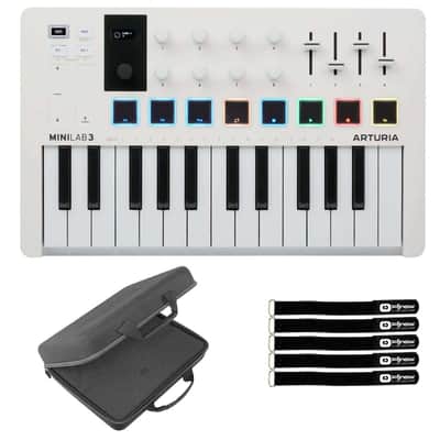 Arturia MINILAB-3-WHITE Music Recording Keyboard Controller w Case