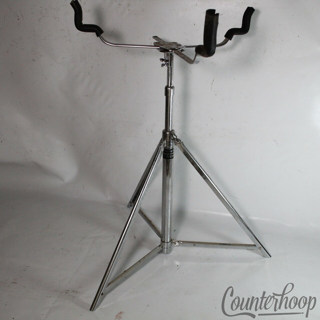 Selmer Speedex Snare Drum Stand Chrome Vintage 60s Tripod+Basket w Rubber Grips — main photograph