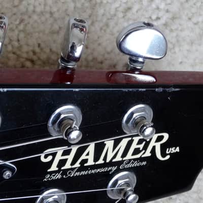 Hamer USA 25th Anniversary Artist Mahogany 1998 Trans Cherry image 11