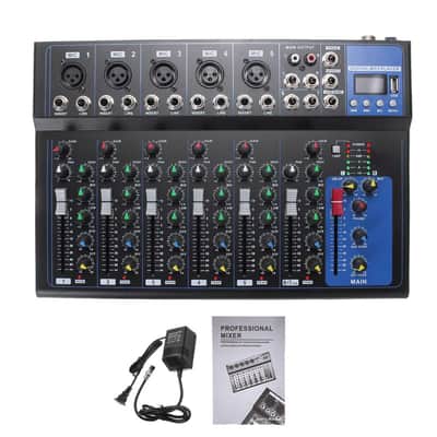 7 Channel Bluetooth Portable Audio Mixer with USB & Digital MP3 Player image 6
