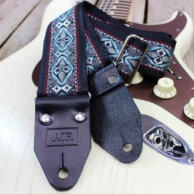 Air Guitar Straps Guitar Strap 🇬🇧 Leather - "Odin" Air Guitar Strap - Thick Leather Ends- Vintage Bild 1