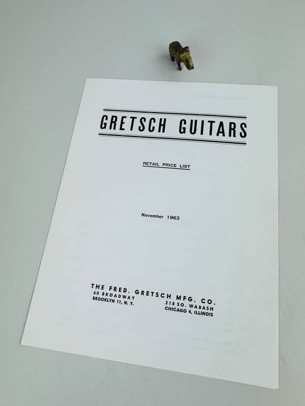 Gretsch Guitars Retail Price List – November 1963 image 1