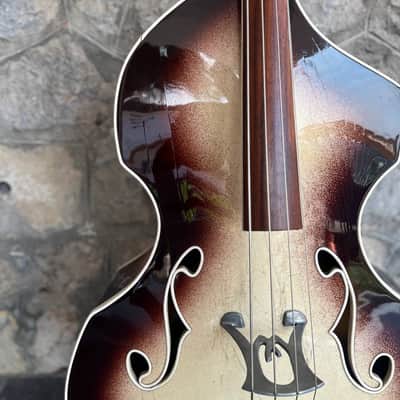 July 1960 Wandre Framez Naika Brownburst Upright Double Bass 3/4 Made in Italy image 5
