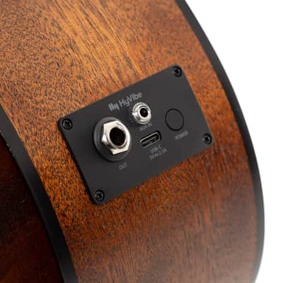 Cort EARTHGO-OP Earth Series Go Hyvibe Solid Sitka Spruce Top Mahognay Neck 6-String Travel Acoustic-Electric Guitar w/Gig Bag image 12
