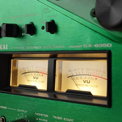 Akai GX-635D Reel-to-Reel Tape Deck Custom Green - Restored - 1 Year Warranty image 17