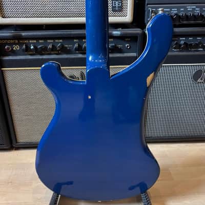 Rickenbacker 4001 Bass w/ Aftermarket HD Case (AzureGlo Blue - 1977) - USED image 7