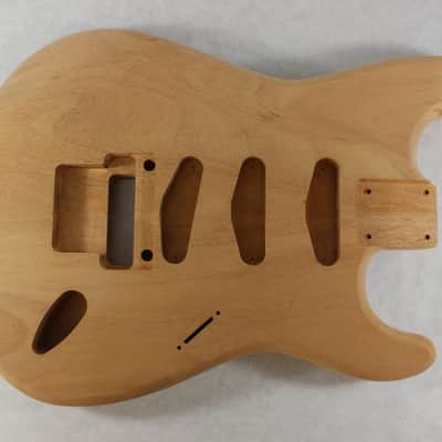 Unfinished Mahogany SSS guitar body - fits Fender Strat Stratocaster neck Floyd Rose J1116 image 1