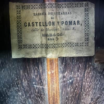 Castellon y Pomar Violin Scroll 1853 - French Polish image 1