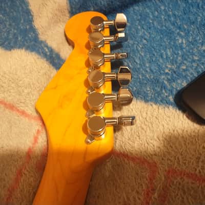 Custom Strat styled locking tuners thick straight neck tremolo image 9