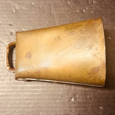 Vintage WFL (Ludwig) Chicago Cowbell & Wood Block With Stamped Nickel Holder (Shiny & Clean) 40’s - 50’s image 9
