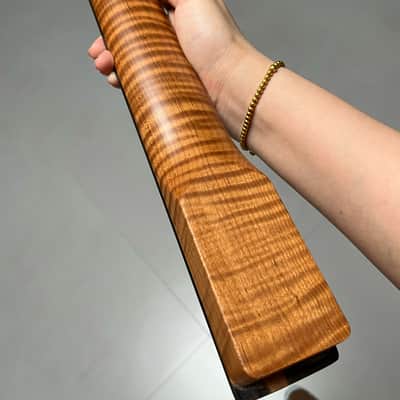AAAAA Tele Ebony Fretboard Roasted flame Maple Electric Guitar Neck Radius 12inch Round stainless steel 22 frets hole 10mm Radius: 12 inches image 10