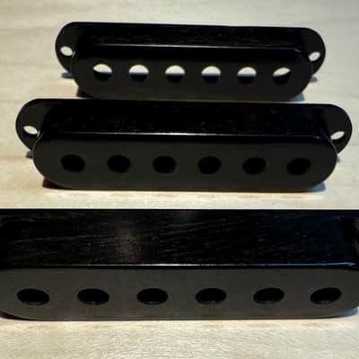 Strat single coil wood pickup cover set image 4