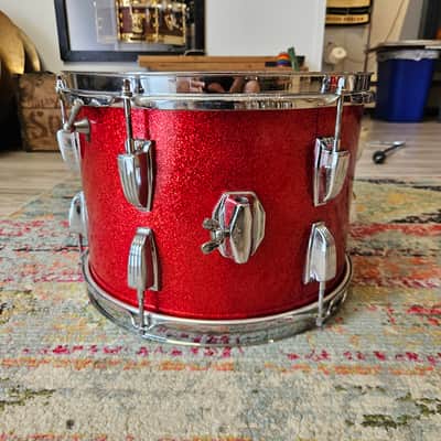 Ludwig Super Classic 22-16-13" 3-ply Drum Kit in Red Sparkle - Keystone Badge 1964 image 22