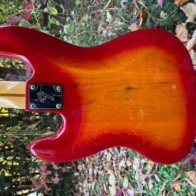 1978 Fender Jazz Bass - Cherry Burst - Dots & Binding - OHSC image 4