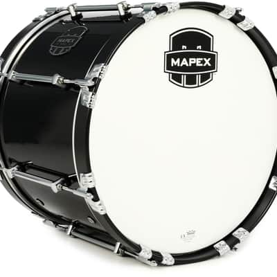 Mapex Quantum Mark II Marching Bass Drum - 14 x 18 inch Gloss Black image 1