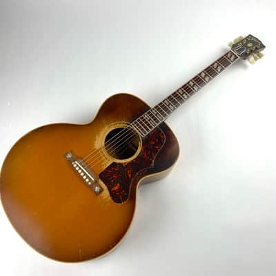 Gibson J-185 1957 - Sunburst Maple Back and sides, Spruce top Real Cannon! Original Brown Gibson Hardshell case. image 1