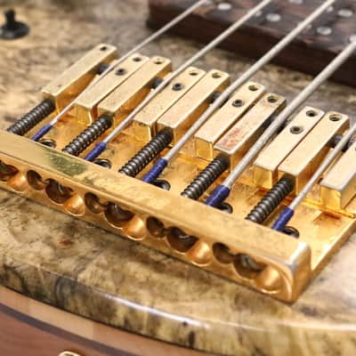 2000 Fodera Imperial Beezelite Buckeye Burl 5-String Bass Guitar Lefty #50662 image 23
