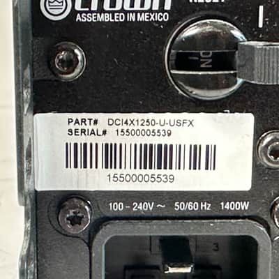 Crown DCi 4|1250 - 1250W 4-Channel at 4-Ohm 70V/100V Analog Power Amplifier image 10