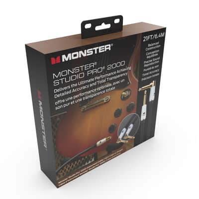 Monster SP2000-I-21AWW Studio Pro 2000 Instrument Cable. 21' Right Angle to Straight image 3