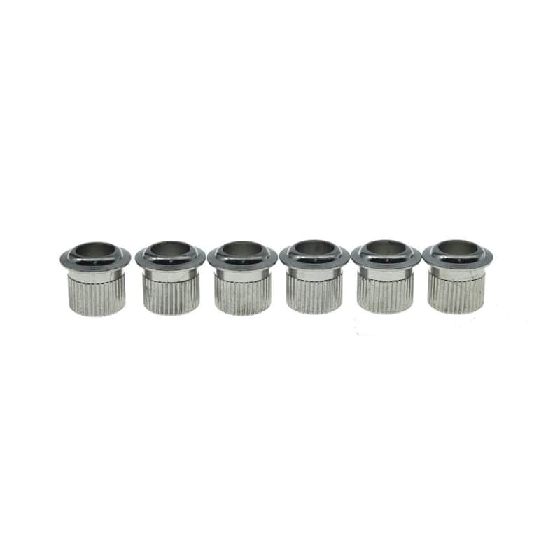 Brass Vintage Size Guitar Tuner Bushings 1/4" Vintage Tuning Keys Tuning Machines Ferrules For Vintage Strat/Tele/Les Paul Guitars 6.5Mm(I.D.)* 8.8Mm(O.D.) Chrome image 1