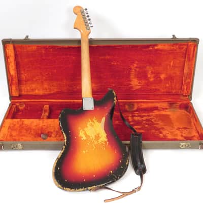 1962 Fender Jaguar - Sunburst - Rare Factory BUBINGA Fingerboard - First Year - Original Case, Strap & Bridge Cover image 4