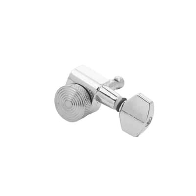 6R Guitar Locking Tuners Handed Lock String Tuning Key Pegs Machine Heads for Folk Style Electric Acoustic Guitars (Chrome） image 3