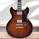 D'Angelico Premier Mini DC Mini Double Cutaway w/ stop-bar tailpiece, Brown Burst w/Gig Bag DAPMDCBRBNS