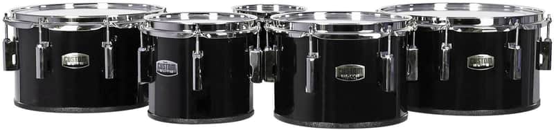 Dynasty Custom Elite Multi-Tenor Marching Drums - Quint Black image 1
