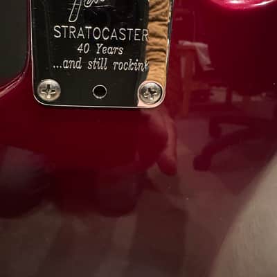 Fender Stratocaster 40th Anniversary model 1993 - Midnight Wine image 7