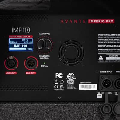 Avante Audio Imperio Pro IMP118 18" Active Subwoofer w/DSP+Sub Pole w/Adapter image 11