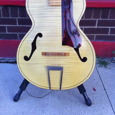 Kay Archtop 1950's Blonde Tiger Stripe w/ Hardshell Case image 1