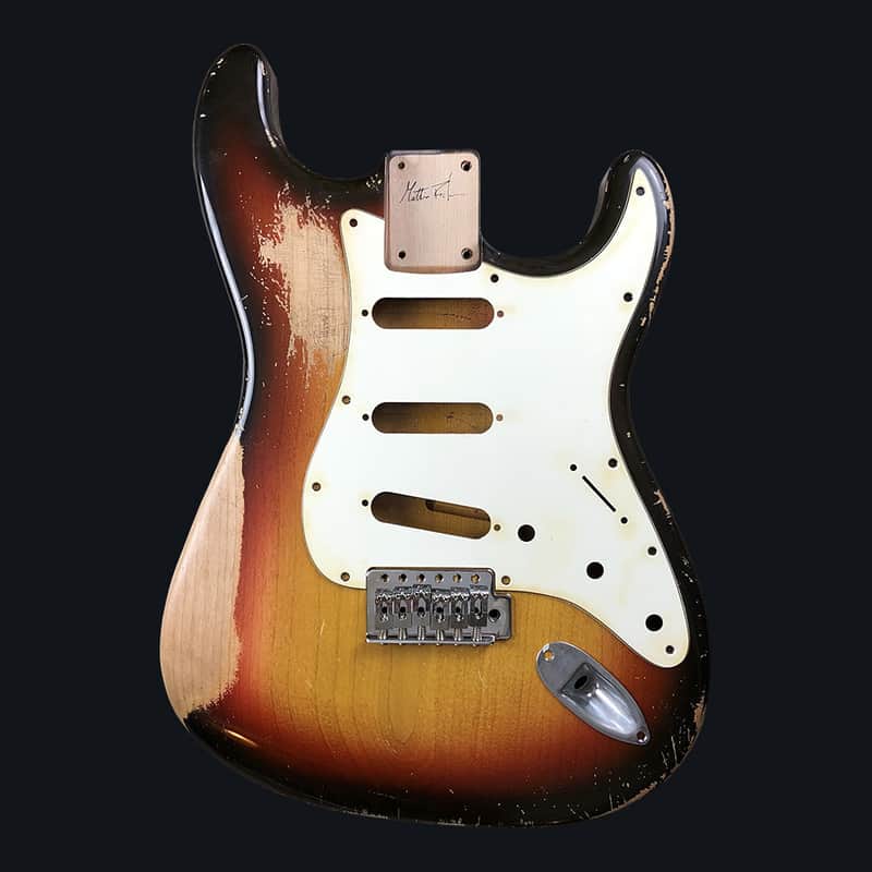 Made to Order - FRANCHIN Mercury guitar body JOHN FRUSCIANTE REPLICA Relic Aged 3-Color Sunburst 100% Nitro Lacquer Alder Stratocaster-Strat-S-Style Made in Italy image 1